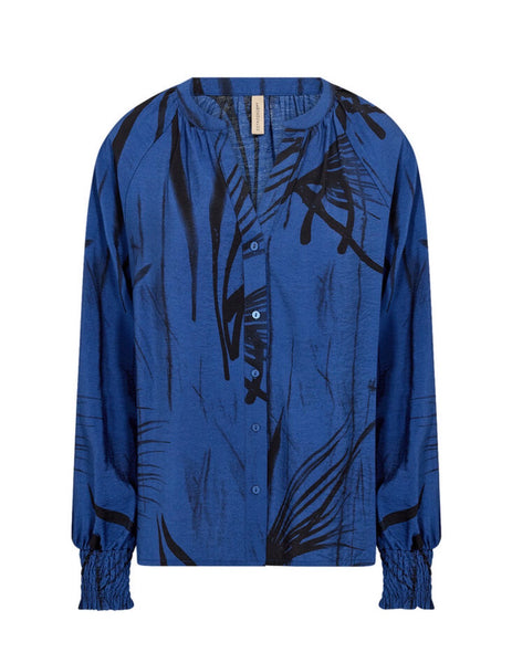 41878 Blouse Palm Print