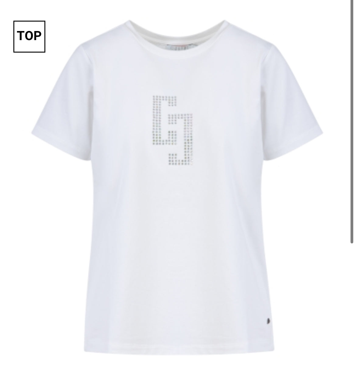 245 1567 Rhinestone Black or White Tee