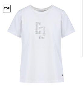 245 1567 Rhinestone Black or White Tee