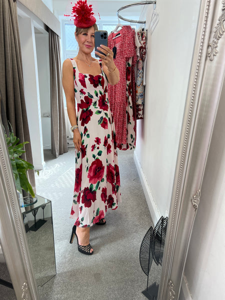 Bella Cream Poppy Dress