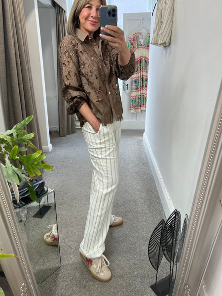 261 1250 Flower Lace Shirt