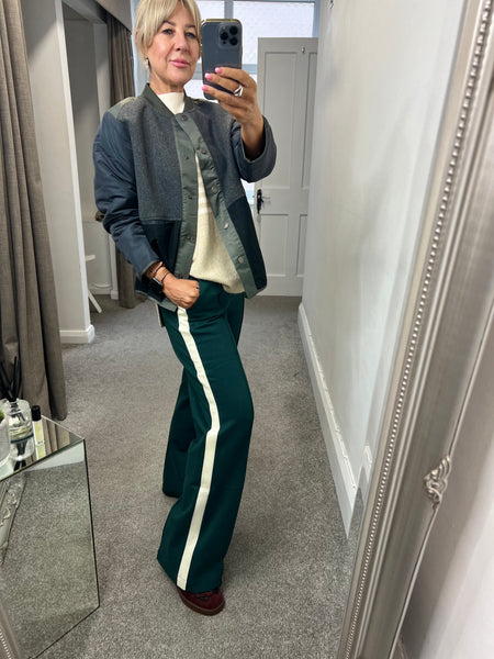 254 6410 Grey Varsity Jacket
