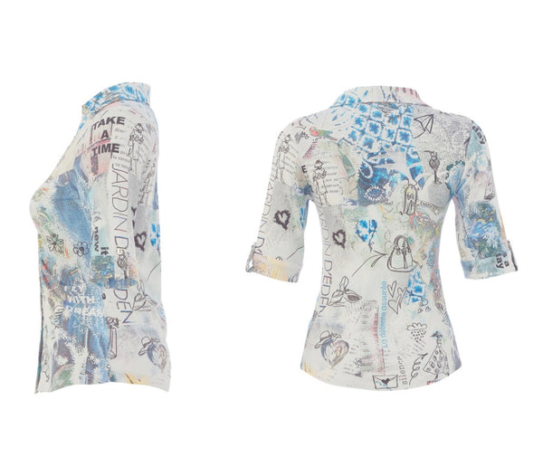 26732 Writing Print Shirt