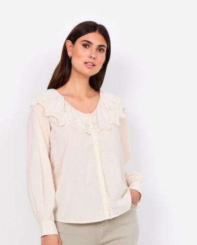 41093 Cream Boho Blouse