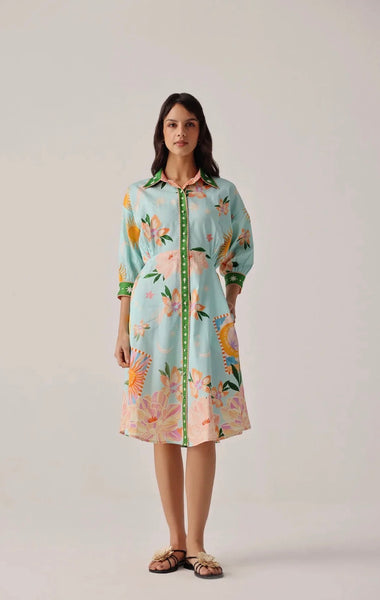 Lena Midi Dress Azure