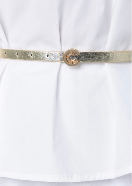 262 9401 Metalic Gold  Belt