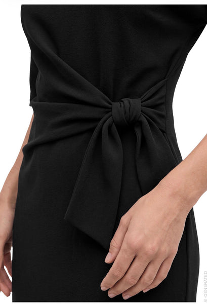 1925  Black Dress with Ruched Detail