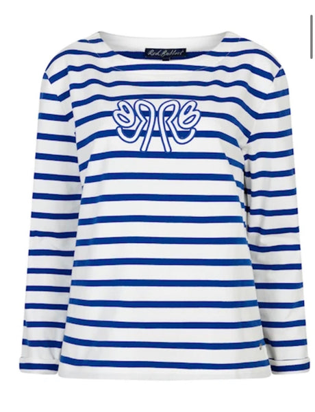 4753 Terry Stripe & Logo Top