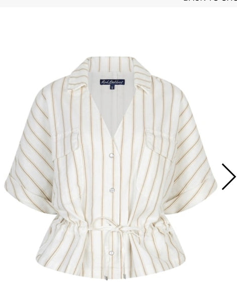 4913 Linen Striped Camile Jacket