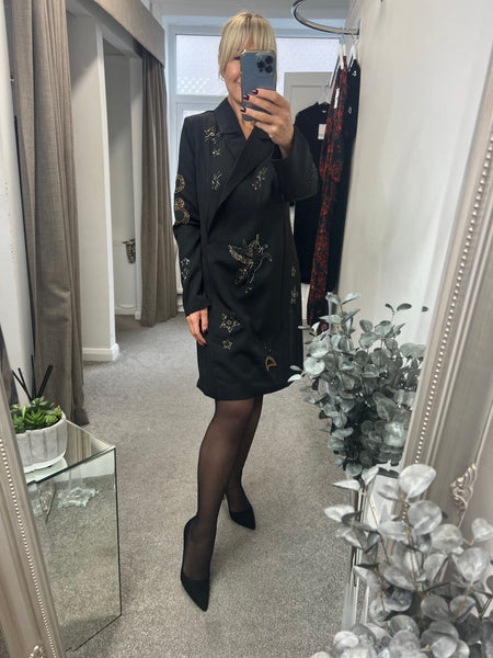 Miley Black Tux Dress