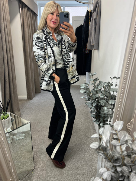 4649 Colette Punta Side Stripe Black