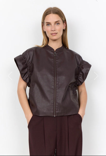 41977 faux Leather Gilet