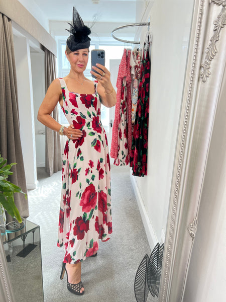 Bella Cream Poppy Dress