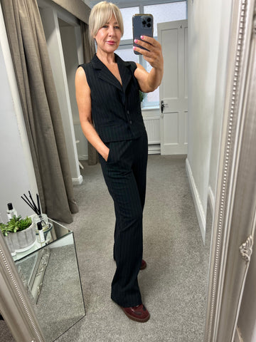 4625 Waistcoat Pinstripe
