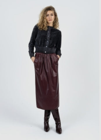255 1505 Black Velvet Sequin Cardigan