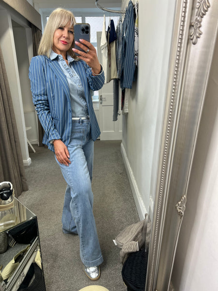 Kate Pinstripe Blazer