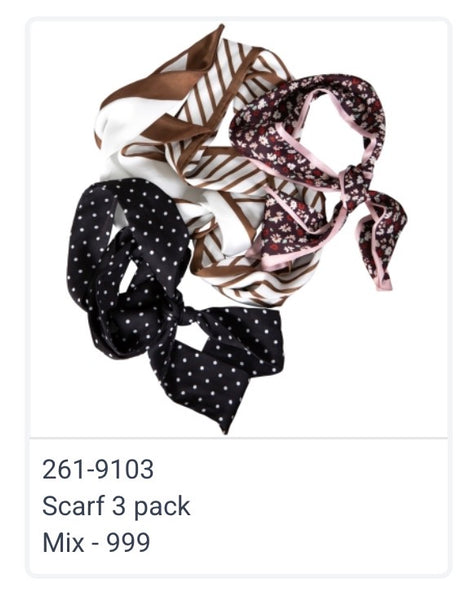 261 9103 Scarf pack of 3
