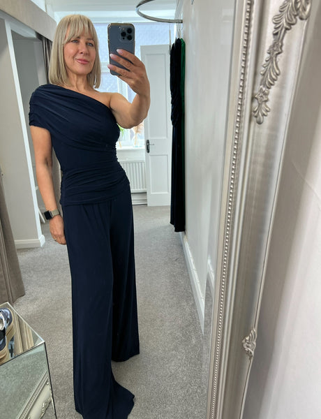 Rhodium Navy Jumpsuit