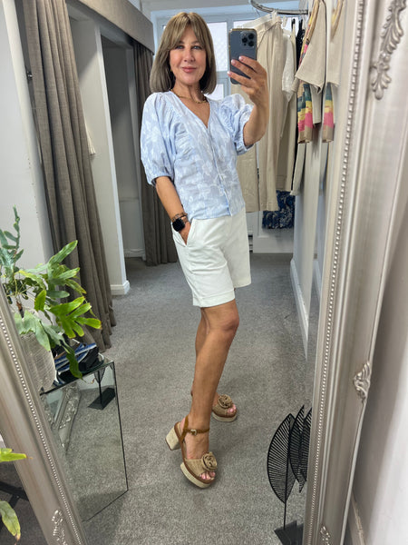 4920 Camile Linen  Off White Short