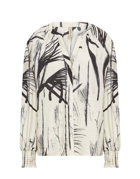 41878 Blouse Palm Print