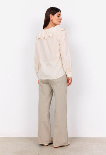 41093 Cream Boho Blouse