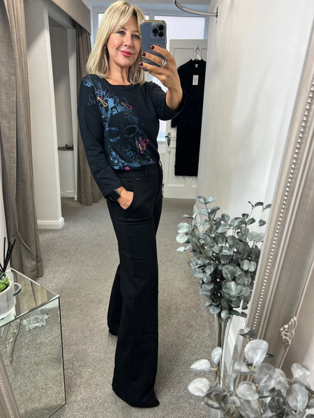 4595 Colette Punta Black Or Navy Trouser