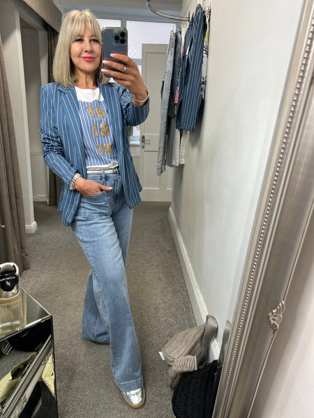 Kate Pinstripe Blazer