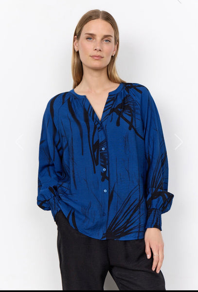 41878 Blouse Palm Print