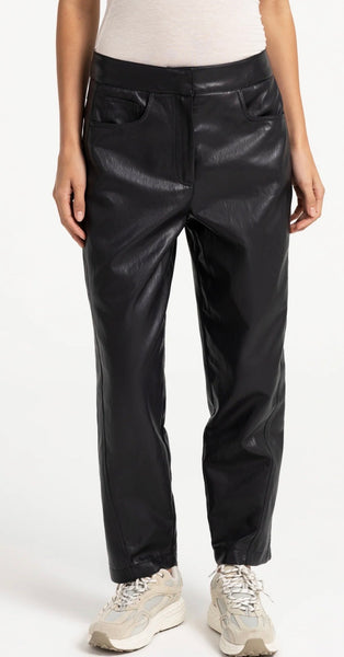 9289 Faux Leather Carrot Leg Trouser