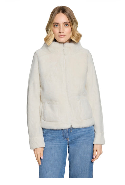 5522 Knit and Faux Fur Jacket