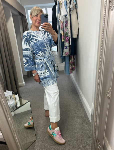 93034 Fringe Palm Cardigan