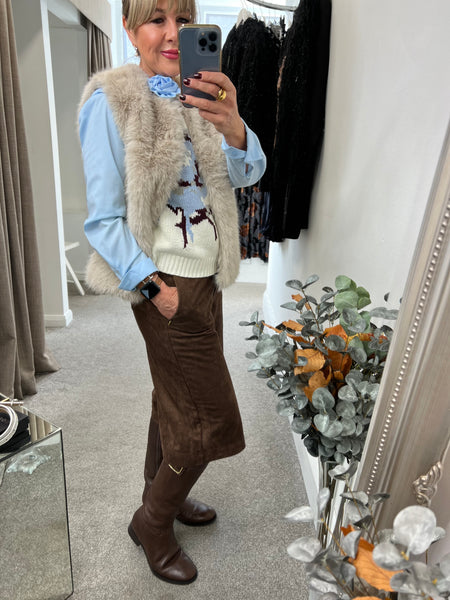 41492 Gilet Faux Fur