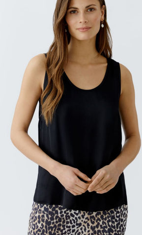 91987 black Satin Vest Top