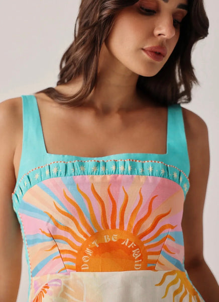 Nora Midi Sundress Azure