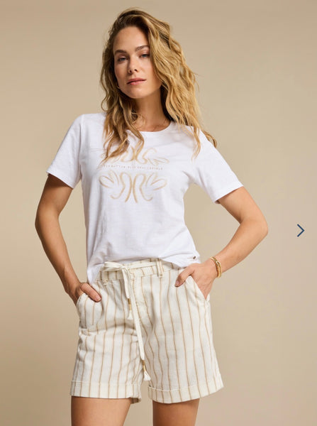 4917 Striped Linen Short Camile