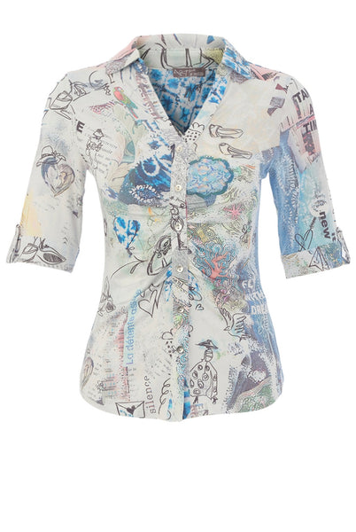 26732 Writing Print Shirt