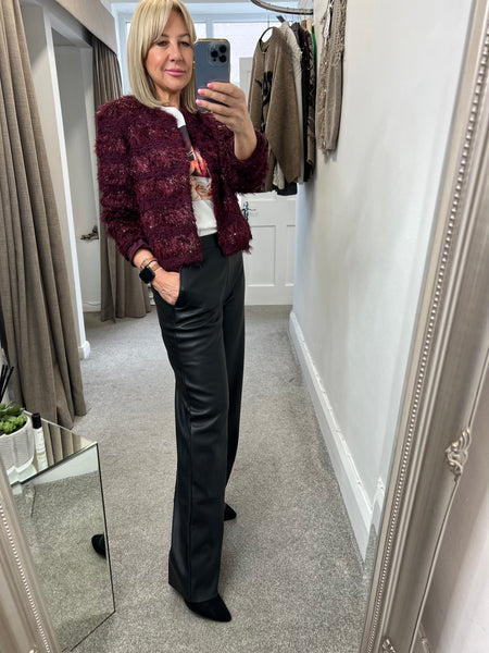 6107 Faux Leather Trouser