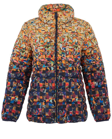 75835 Padded Coat in Confetti Print
