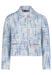 4512 Boucle Mix Blue thread jacket