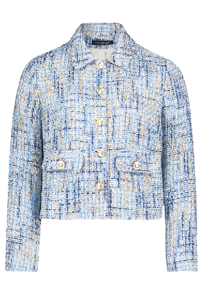 4512 Boucle Mix Blue thread jacket