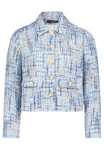 4512 Boucle Mix Blue thread jacket