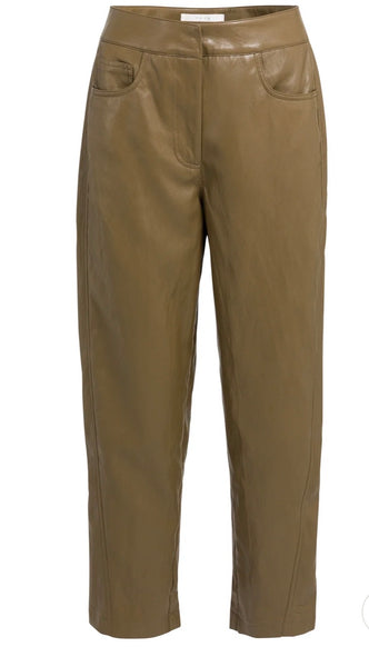 9289 Faux Leather Carrot Leg Trouser