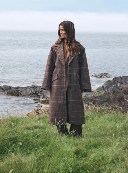 Emma Checked Trench Coat