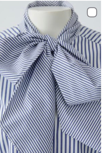 100415  Blouse Pinstriped