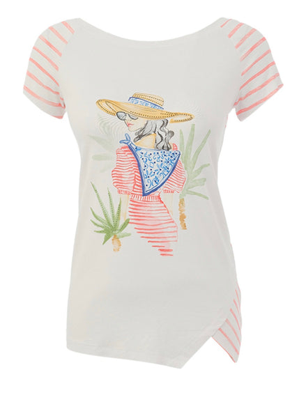 26643 Top Lady Print Cotton