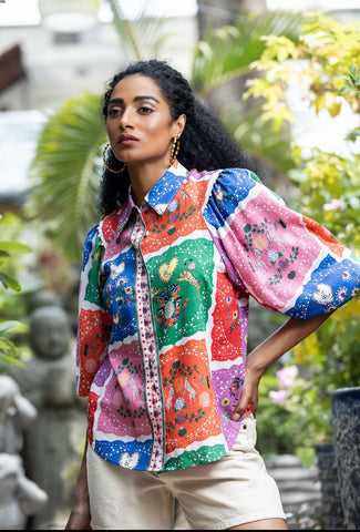 Edie Multi Print Blouse