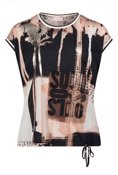 2435 Palm Tree T-Shirt tie bottom Copper