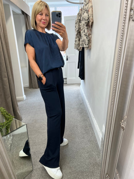 27731 Satin Top Navy