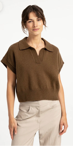 617 Knitted Sweater with Collar