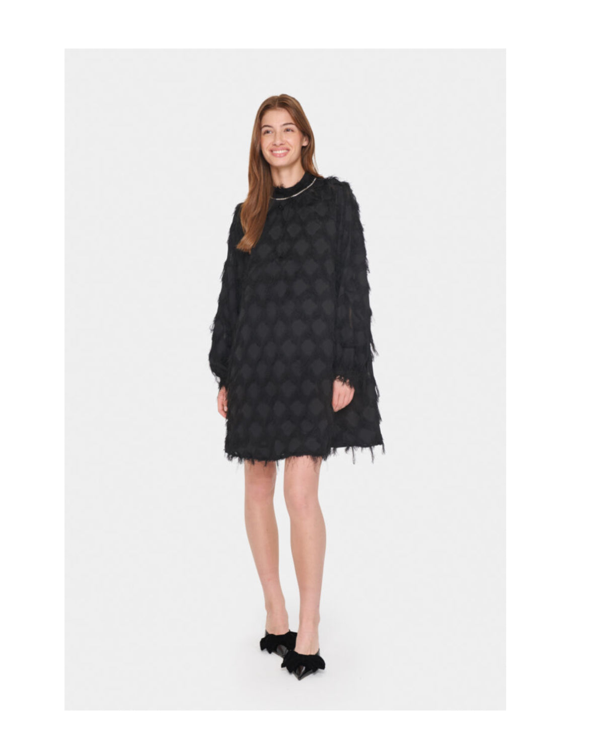 Hadill Eyelash Babydoll Dress
